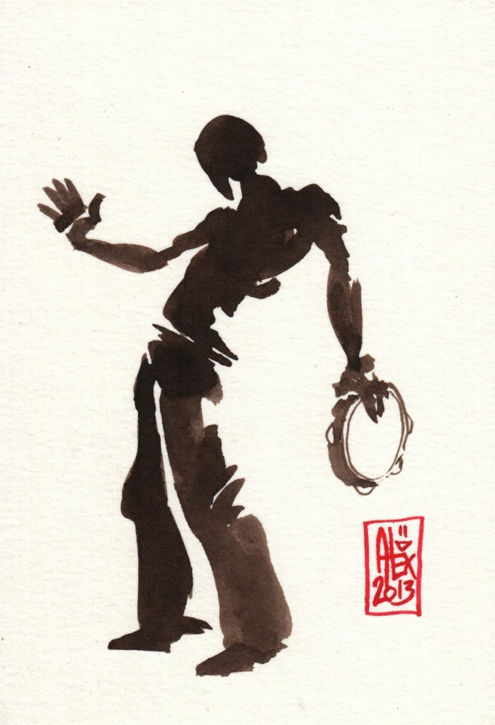 Encres : Capoeira – 374 [ #capoeira #watercolor #illustration]
