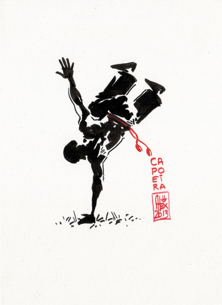 Encres : Capoeira – 386 [ #capoeira #watercolor #illustration]