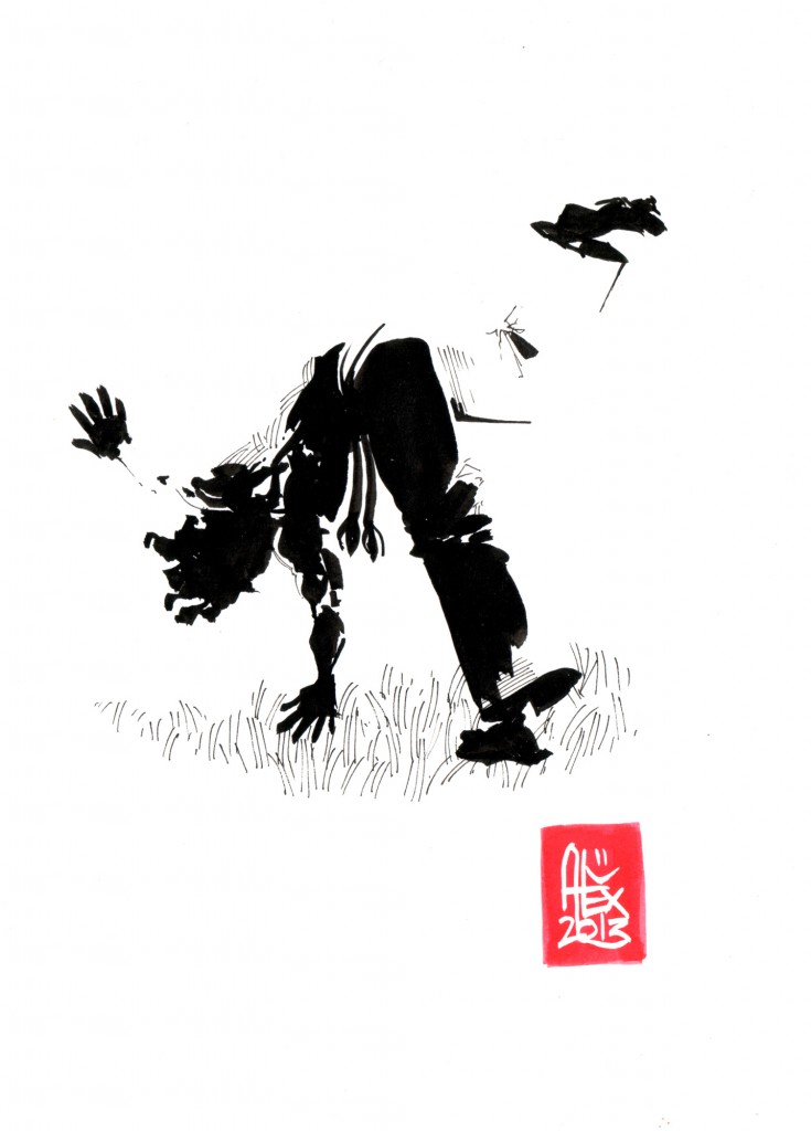 Encres : Capoeira – 460 [ #capoeira #watercolor #illustration] Encre sur papier 190gr / Ink on paper 190gr 14.8 x 21 cm / 5.8″ x 8.3″