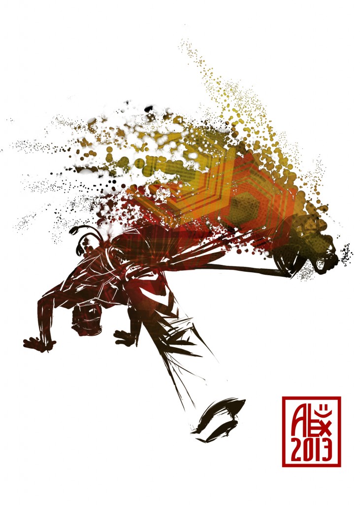 Encres : Capoeira – 526 [ #capoeira #digital #illustration] Illustration digitale / Digital painting 14.8 x 21 cm / 5.8 x 8.3 in