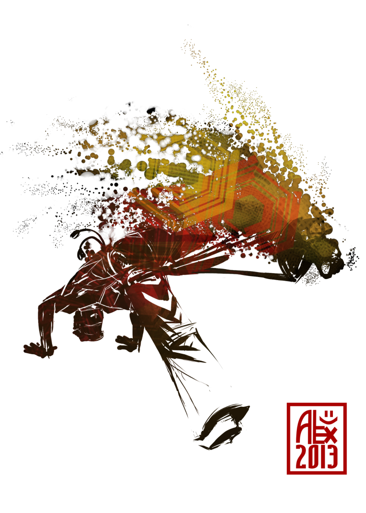 Encres : Capoeira – 526 [ #capoeira #digital #illustration] Illustration digitale sans fond/ Digital painting without background 14.8 x 21 cm / 5.8 x 8.3 in