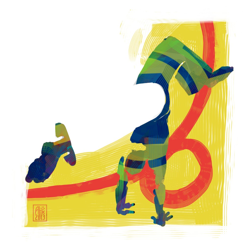 Encres : Capoeira – 532 [ #capoeira #digital #illustration] Illustration digitale réalisée avec GIMP/ Digital painting made with GIMP