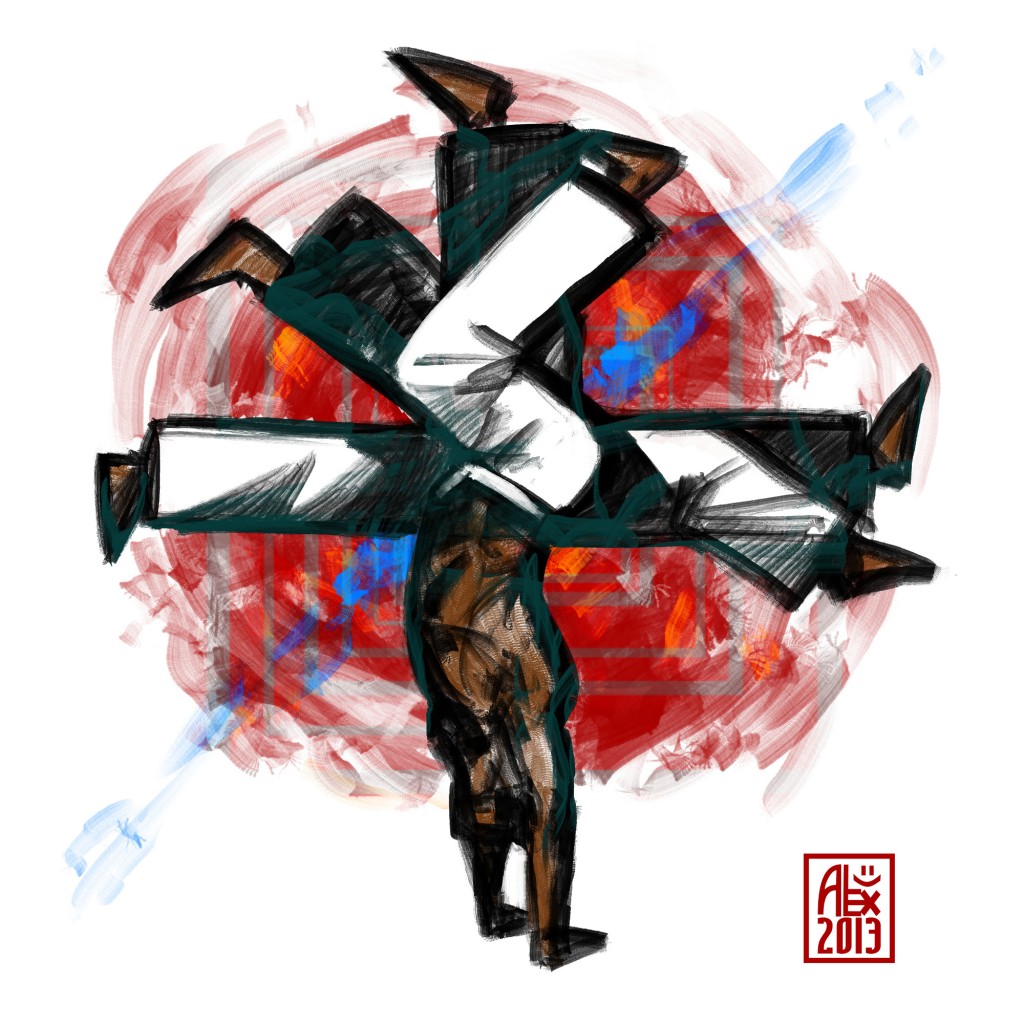 Encres : Capoeira – 540 [ #capoeira #digital #illustration] Illustration digitale réalisée avec GIMP/ Digital painting made with GIMP