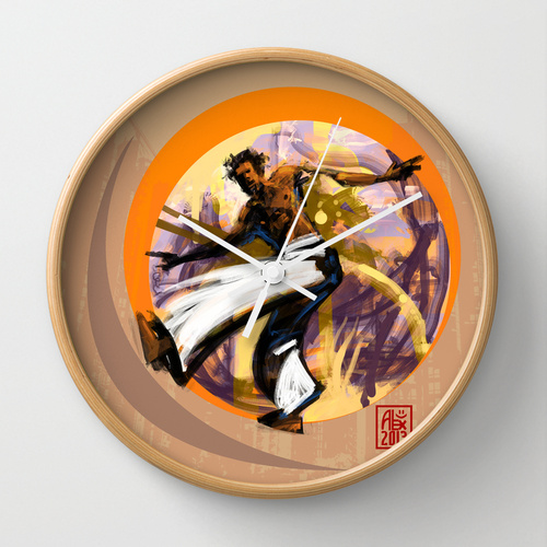 Capoeira 546 Wall Clock by Alexandre Guillaume | Society6