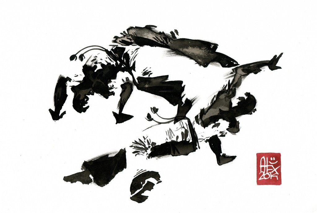 Encres : Capoeira – 586 [ #capoeira #watercolor #illustration] aquarelle sur papier 300gr / watercolor on paper 300gr 30 x 20 cm / 12 x 7.9 in