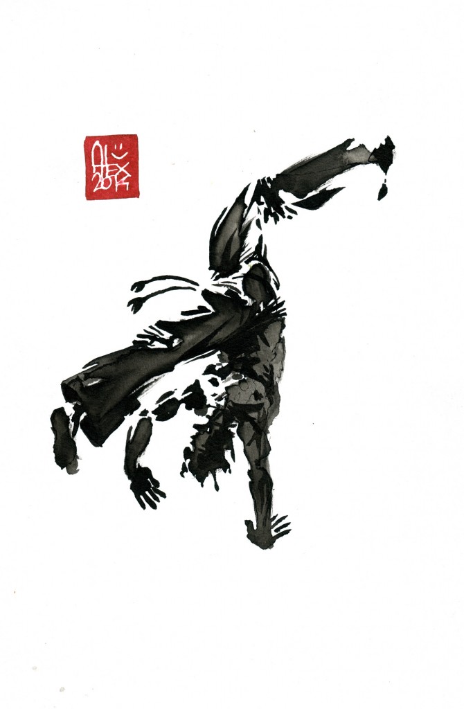 Encres : Capoeira – 594 [ #capoeira #watercolor #illustration] aquarelle sur papier 300gr / watercolor on paper 300gr 30 x 20 cm / 12 x 7.9 in