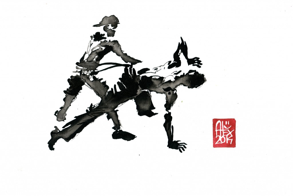 Encres : Capoeira – 602 [ #capoeira #watercolor #illustration] aquarelle sur papier 300gr / watercolor on paper 300gr 30 x 20 cm / 12 x 7.9 in