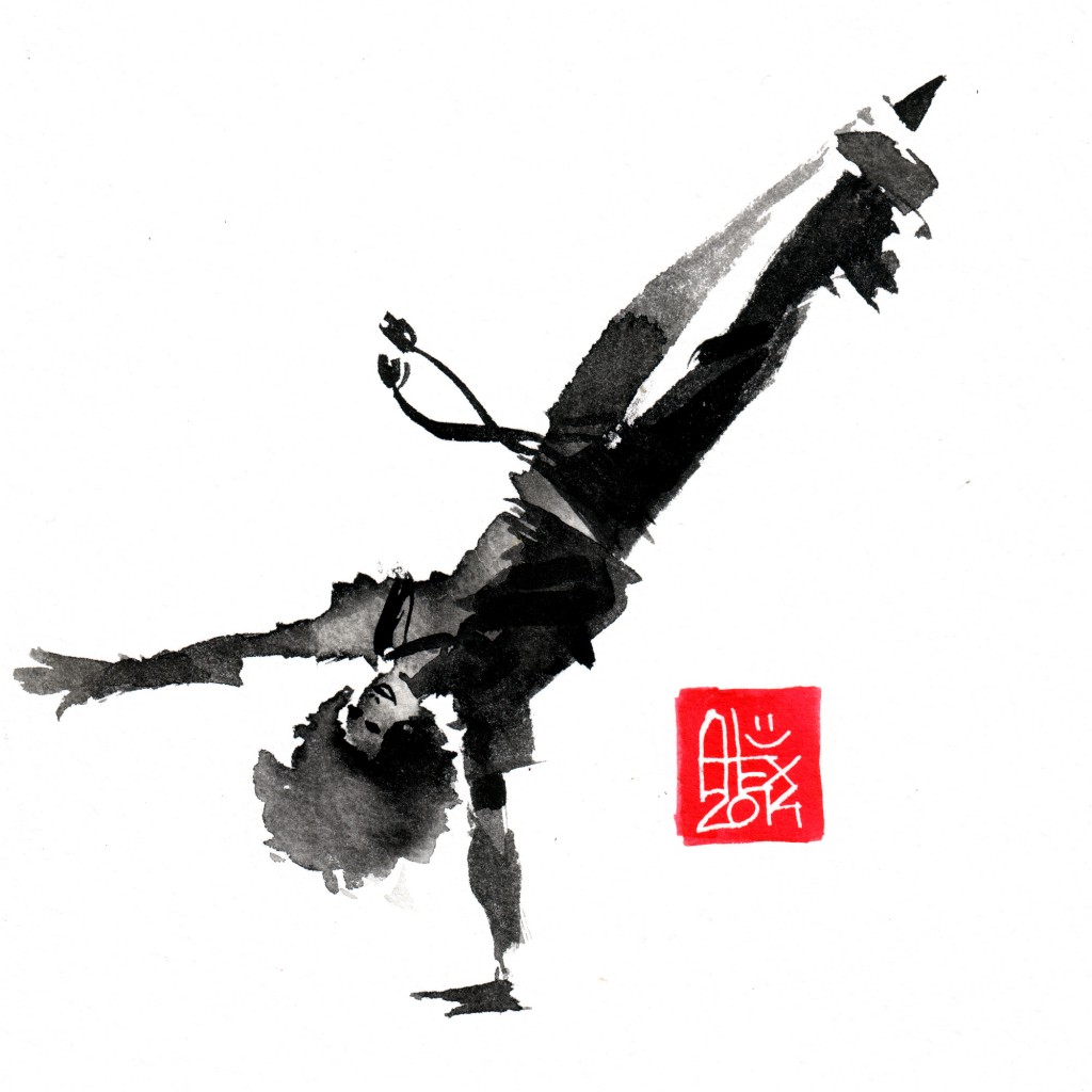 Illustration : Capoeira – 694 [ #capoeira #watercolor #illustration] aquarelle sur papier 325gr / watercolor on paper 325gr 16 x 16 cm / 6.30 x 6.30 in