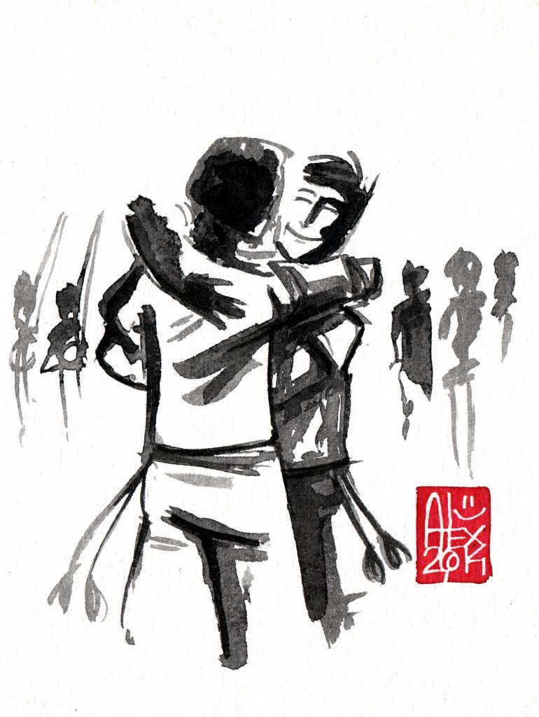 Illustration : Capoeira – 710 [ #capoeira #watercolor #illustration] aquarelle sur papier 325gr / watercolor on paper 325gr 12 x 16 cm / 4.7 x 6.30 in