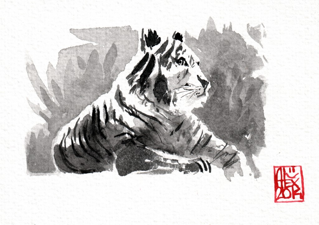 Aquarelle sur papier 250gr / Watercolor on paper 250gr 10.5 x 15 cm / 4.13x 5.9 in