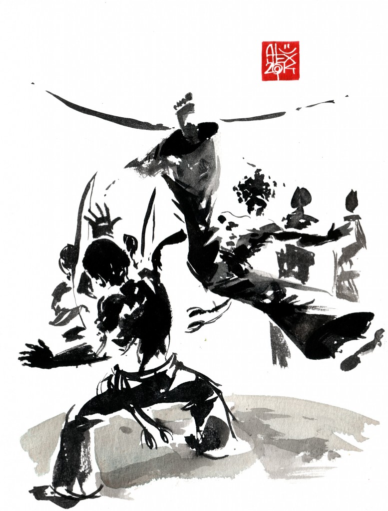 Illustration : Capoeira – 733 [ #capoeira #watercolor #illustration] aquarelle sur papier 325gr / watercolor on paper 325gr 24  x 32 cm / 9.4 x 12.6 in