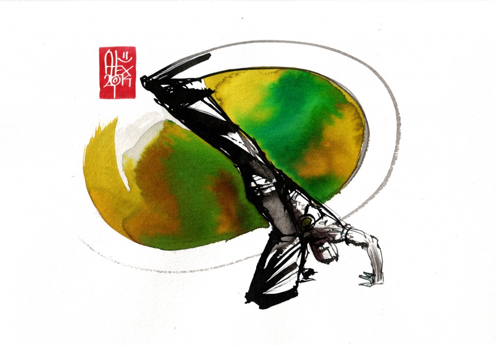 Illustration : Capoeira – 764 [ #capoeira #watercolor #illustration] aquarelle sur papier 325gr / watercolor on paper 325gr 24  x 32 cm / 9.4 x 12.6 in