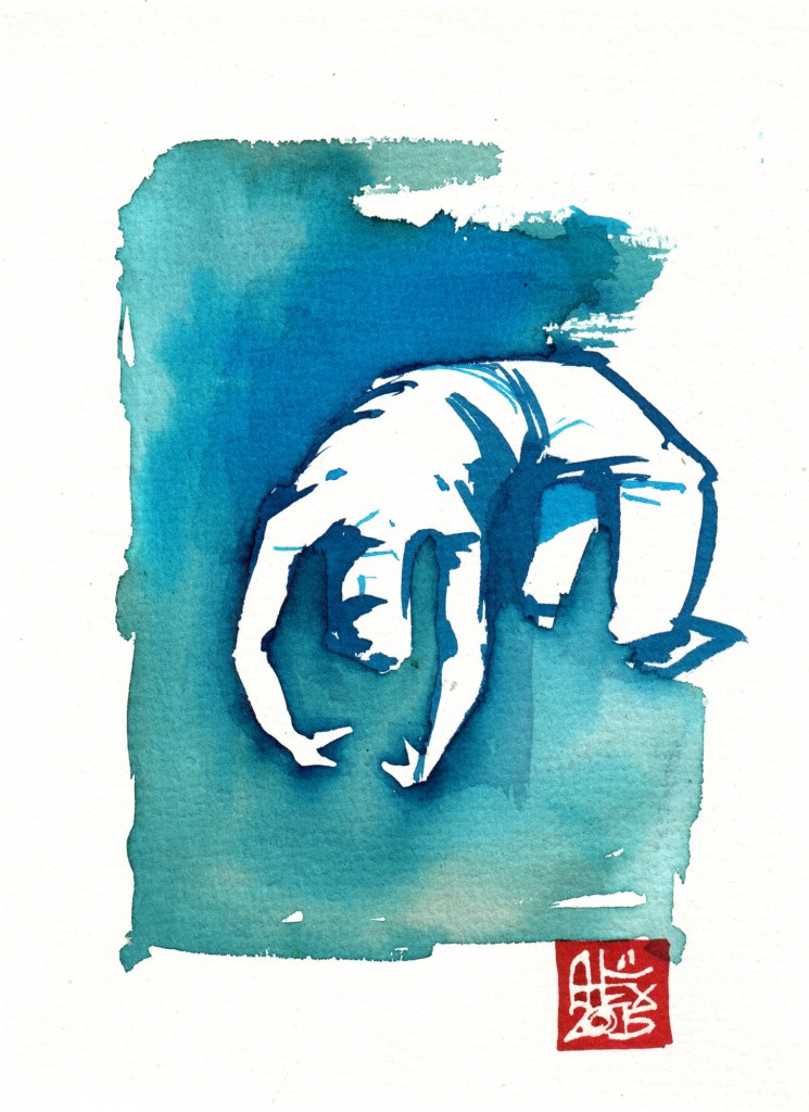 Illustration : Capoeira – 791 [ #capoeira #watercolor #illustration] aquarelle sur papier 325gr / watercolor on paper 325gr 19  x 14 cm / 7.5 x 5.5 in