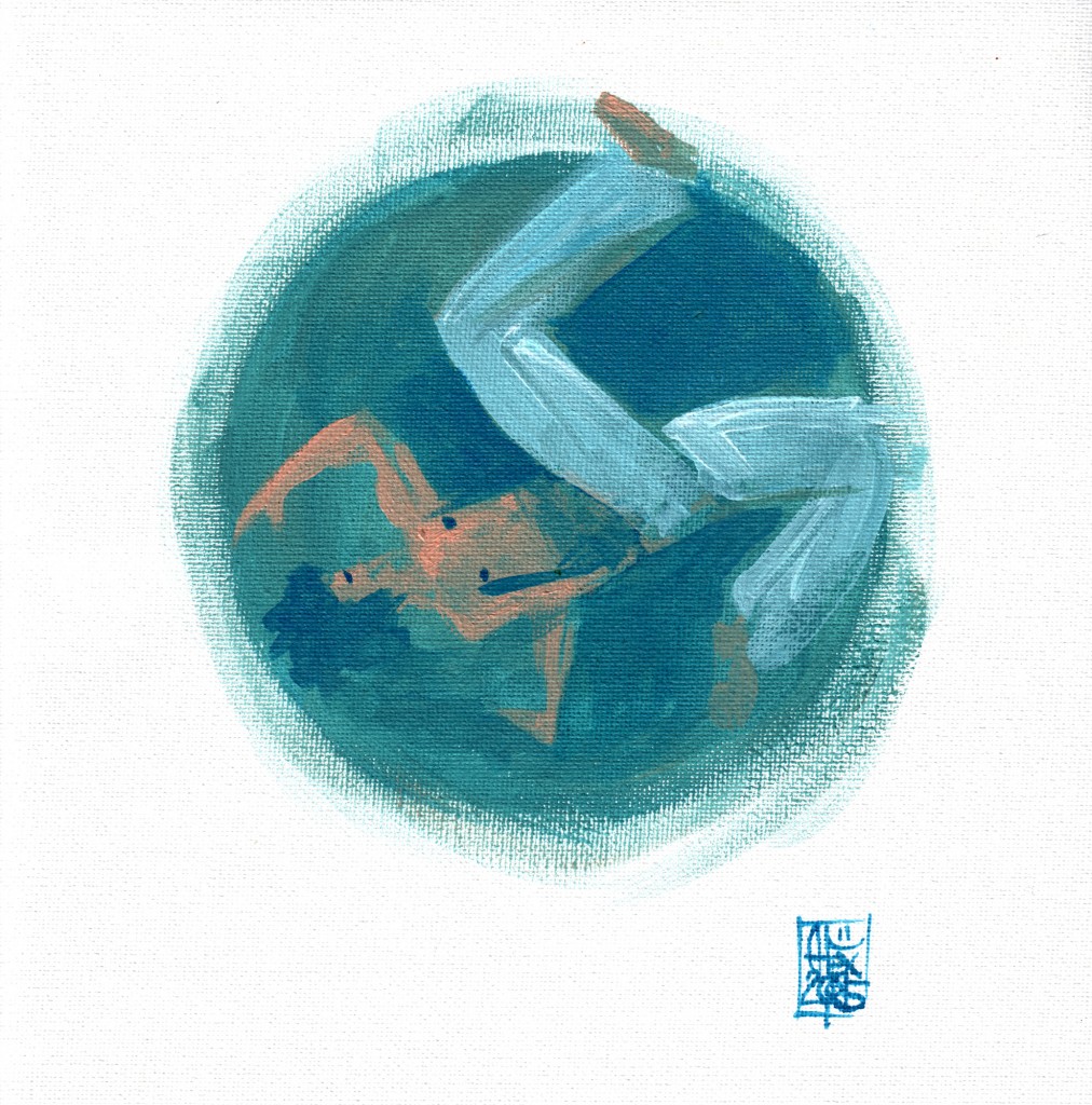 Illustration : Capoeira – 796 [ #capoeira #acrylic #illustration] acrylique sur toile / acrylic on canvas 21  x 21 cm / 8.4 x 8.4 in