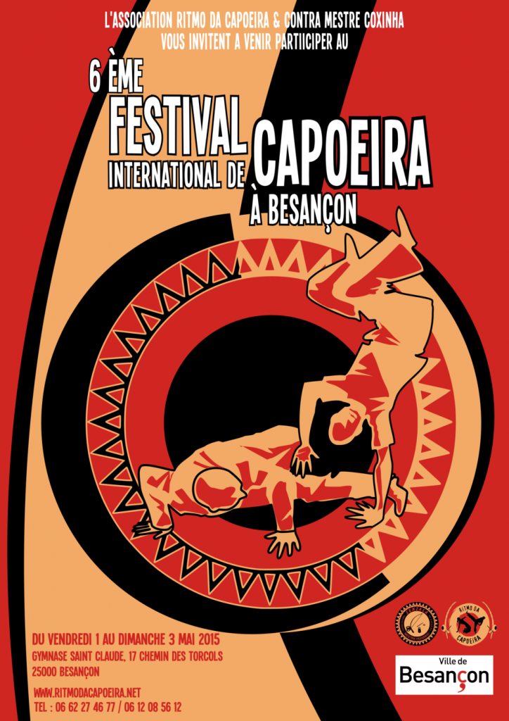 Affiche festival capoeira Besançon 2015