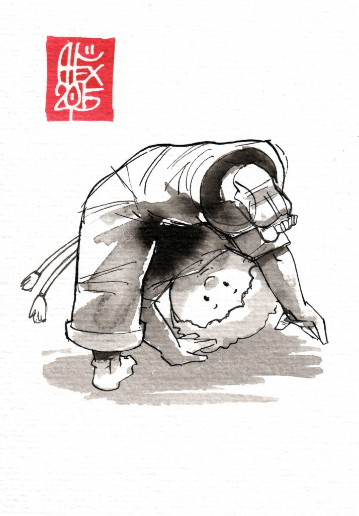 Illustration : Capoeira – 814 [ #capoeira #watercolor #illustration] aquarelle sur papier 300gr / watercolor on paper 300gr 10.5  x 14.8 cm / 4.1 x 5.8 in