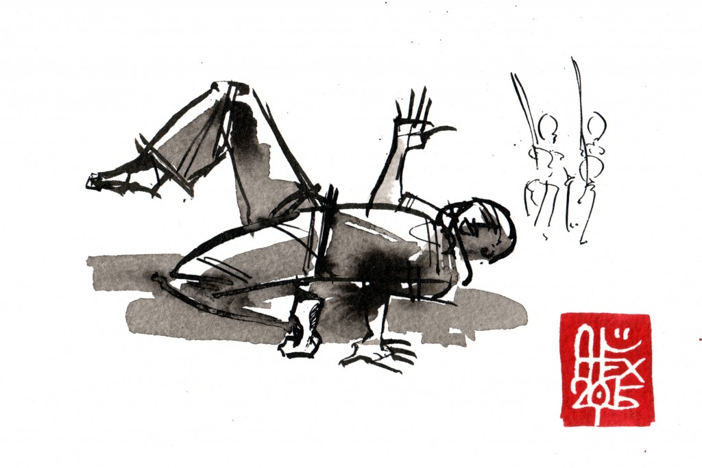 Illustration : Capoeira – 820 [ #capoeira #watercolor #illustration] aquarelle sur papier 300gr / watercolor on paper 300gr 10.5  x 14.8 cm / 4.1 x 5.8 in