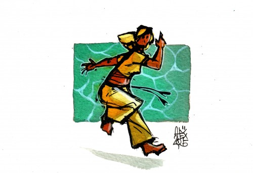 Aquarelle sur papier 300gr / watercolor on paper 300gr 10.5 x 14.8 cm / 4.1 x 5.8 in