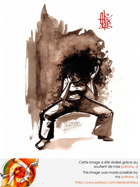 Aquarelle sur papier 300gr / watercolor on paper 300gr 21 x 14.8 cm / 8.2 x 5.8 in