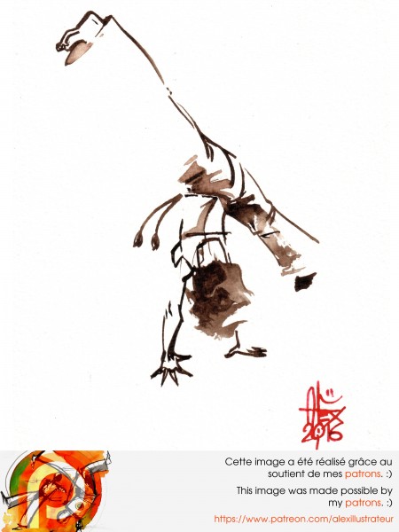 Aquarelle sur papier 300gr / watercolor on paper 300gr 21 x 14.8 cm / 8.2 x 5.8 in