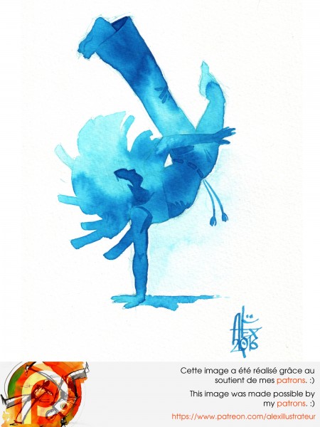 Aquarelle sur papier 300gr / watercolor on paper 300gr 21 x 14.8 cm / 8.2 x 5.8 in