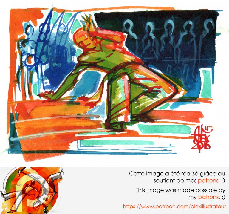 Aquarelle sur papier 300gr / watercolor on paper 300gr 10.5 x 14.8 cm / 4.1 x 5.8 in