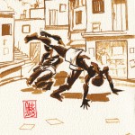 Encres : Capoeira – 337 [ #capoeira #watercolor #illustration]