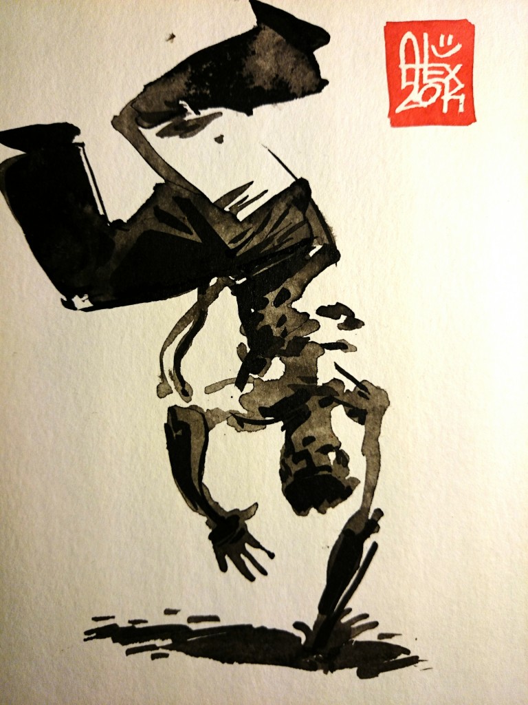 Illustration : Capoeira – 686 [ #capoeira #watercolor #illustration] aquarelle sur papier 180gr / watercolor on paper 180gr 12 x 16 cm / 4.7 x 6.3 in