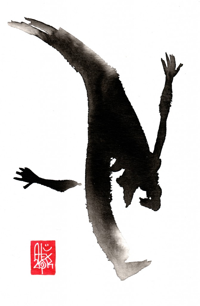 Illustration : Capoeira – 738 [ #capoeira #watercolor #illustration] aquarelle sur papier 325gr / watercolor on paper 325gr 24  x 16 cm / 9.4 x 6.3 in