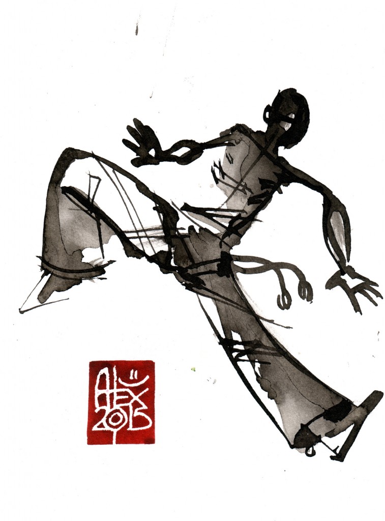 Illustration : Capoeira – 778 [ #capoeira #watercolor #illustration] aquarelle sur papier 325gr / watercolor on paper 325gr 12 x 16 cm / 4.7 x 6.30 in
