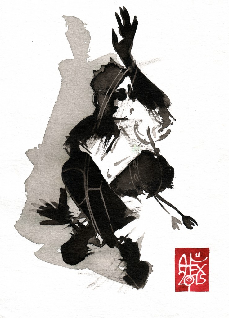 Illustration : Capoeira – 780 [ #capoeira #watercolor #illustration] aquarelle sur papier 325gr / watercolor on paper 325gr 20 x 15 cm / 7.9 x 5.9 in