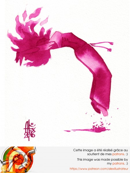 Aquarelle sur papier 300gr / watercolor on paper 300gr 21  x 14.8 cm / 8.2 x 5.8 in