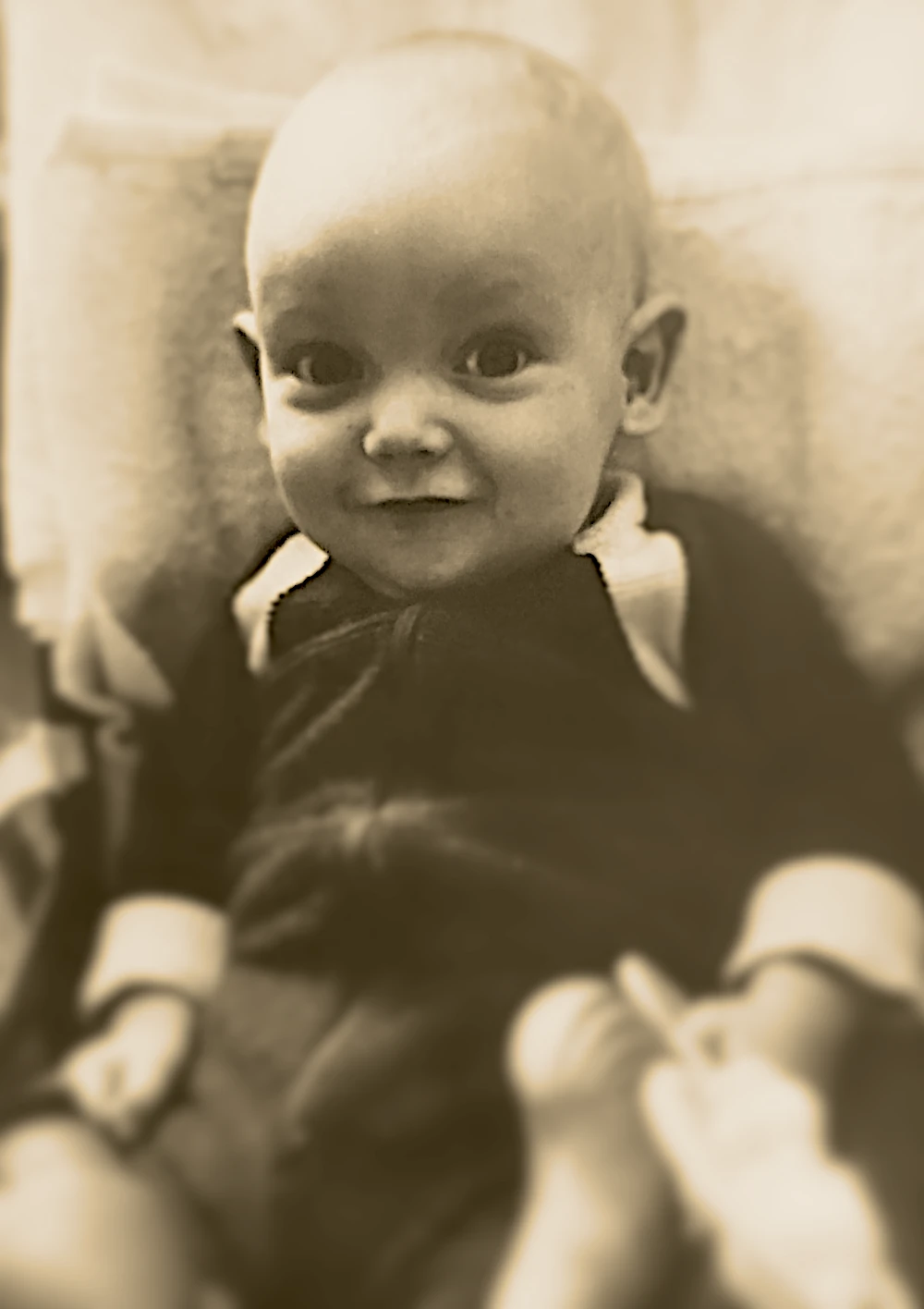 Photo de bébé des années 1980 mignon et souriant