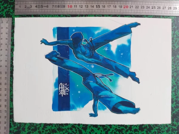 Capoeira 0001 – Œuvre originale signée (28.5x19cm) – Image 3