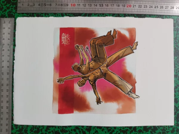 Capoeira 0003 – Œuvre originale signée (28x19cm) – Image 3
