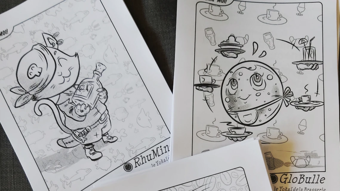 Photo de flyers représentants des créatures magiques