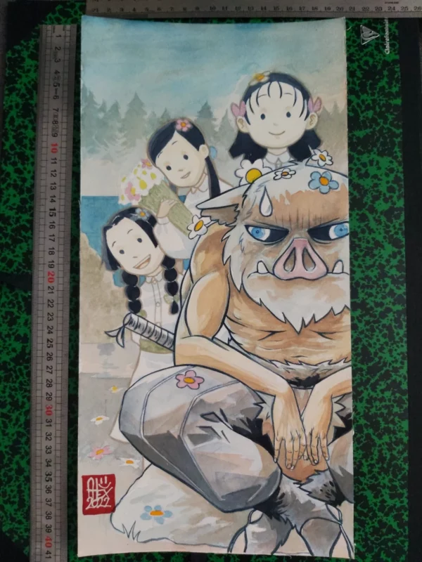 Fan-art INOSUKE – Œuvre originale signée (20x40cm) – Image 3