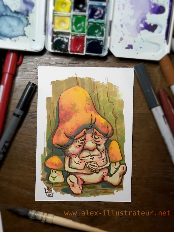Papy Champi / Grandpa Mushroom – Original – Image 2
